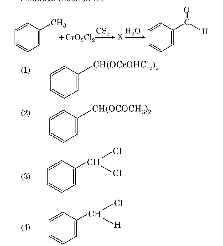 Etard reaction scheme and four structure options