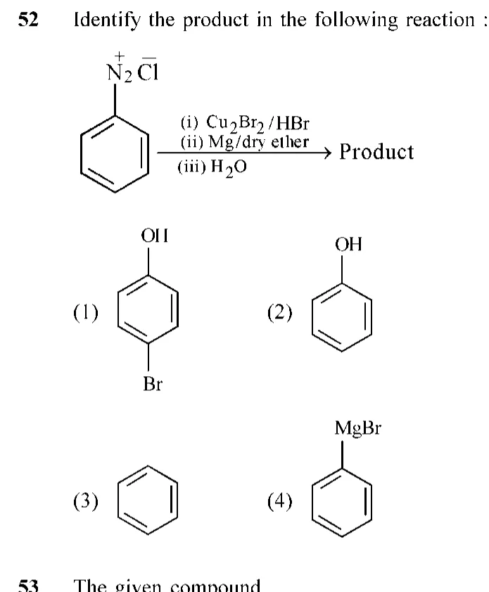reaction scheme and four structure options