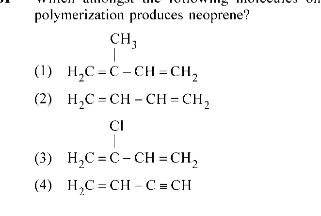 four structural-formula options